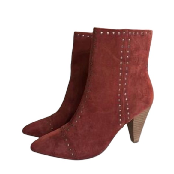 Universal Thread Maroon Rust Studded Bootie Boot. Size 8. Great Condition. - Picture 4 of 9
